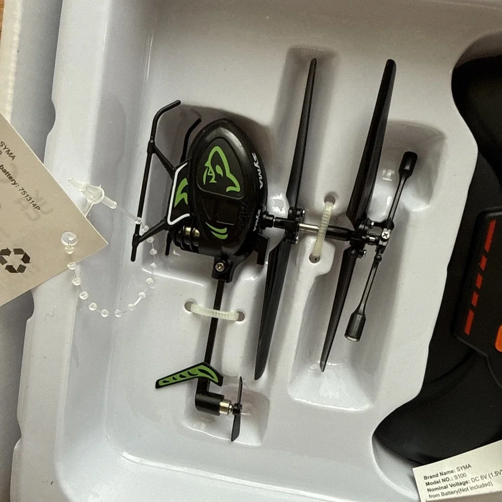 SYMA S100 Mini RC Helicopter with Gyro Stabilizer, Altitude Hold, 3.5 Channel...